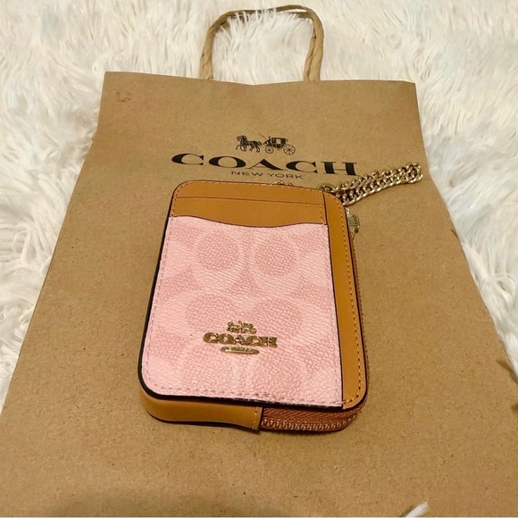 Coach Powder Pink Collection Zip Card Case - Picture 3 of 8